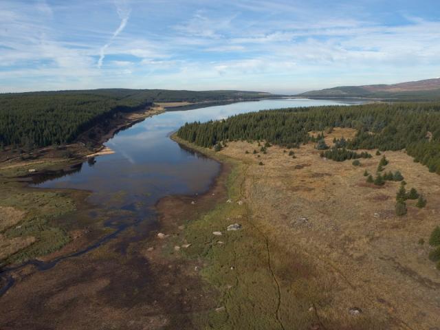 Het Charpal meer vanuit de lucht